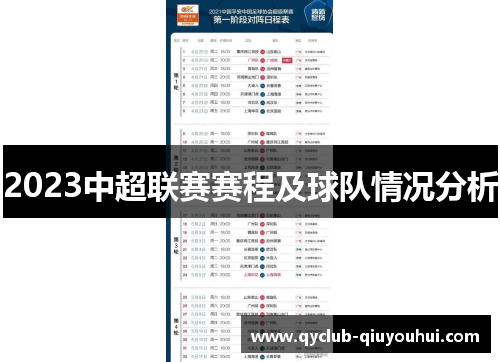 2023中超联赛赛程及球队情况分析